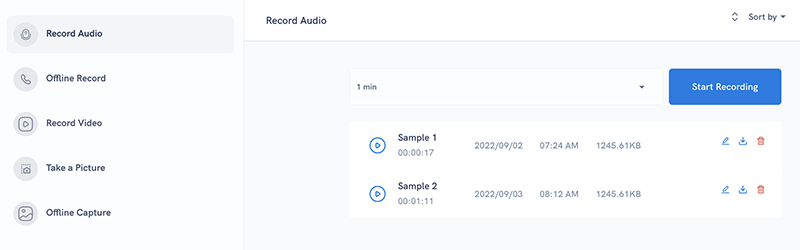 ambient voice recording